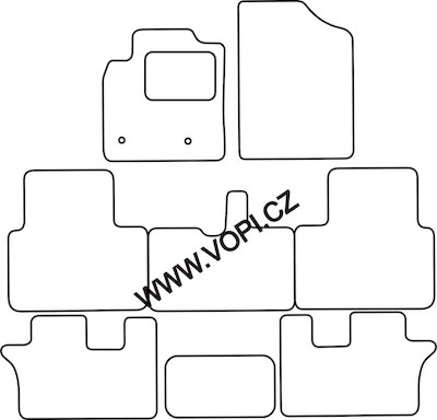 Autokoberce Toyota Avensis Verso 2001 - 2009 Carfit (4744)